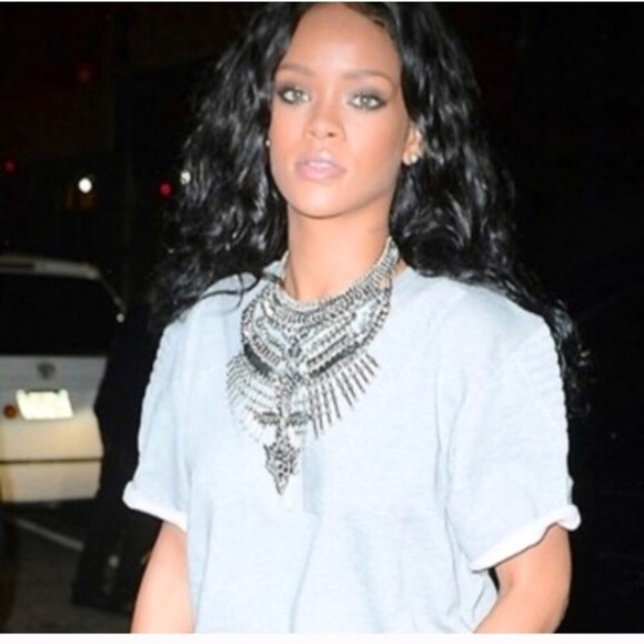 Silver chunky boho necklace - Picture 2 of 4